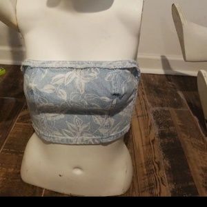 Topshop Denim Crop Top XS/2